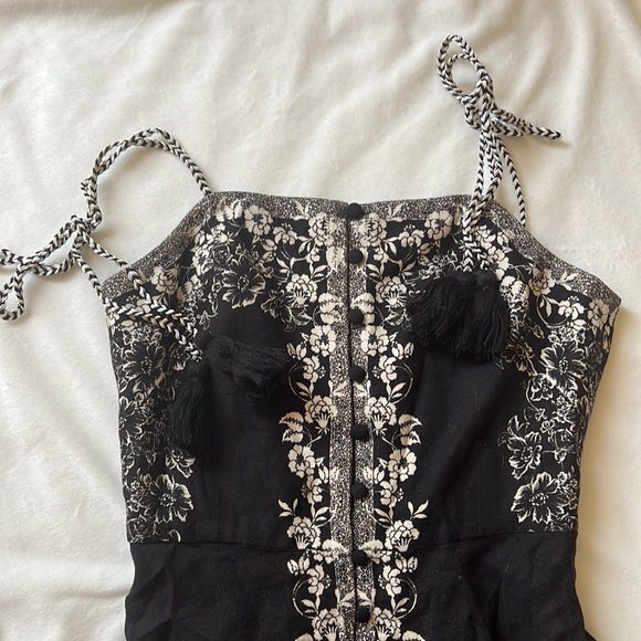 Alice and Olivia Glinda Tassel Spaghetti Strap Dress - Picture 2 of 7